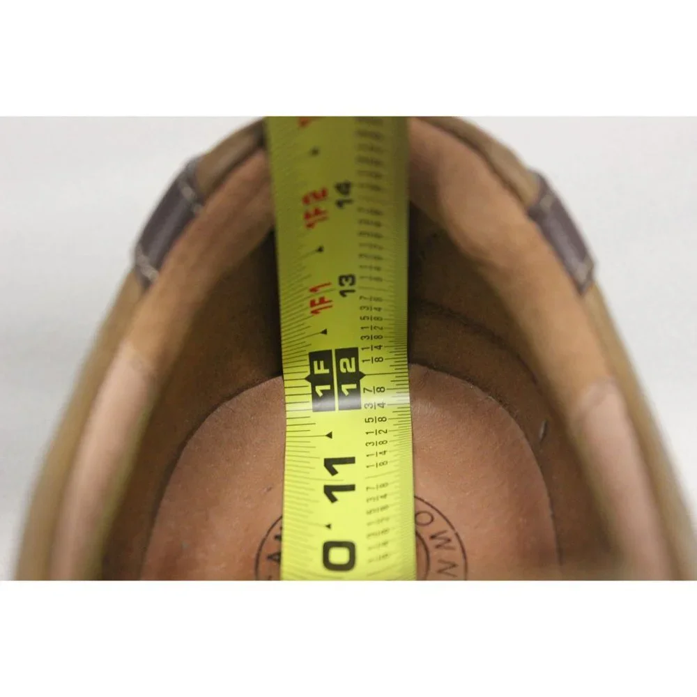 Camel Crown men's khaki leather comfort walking loafers slip‎ on shoes 13